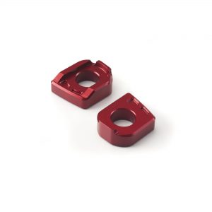 Billet Machined Chain Adjuster Block – Red