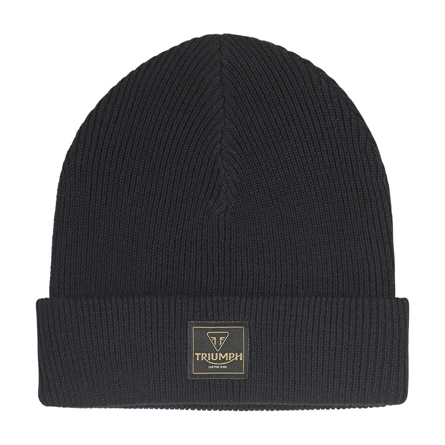 Polar Knitted Beanie in Black