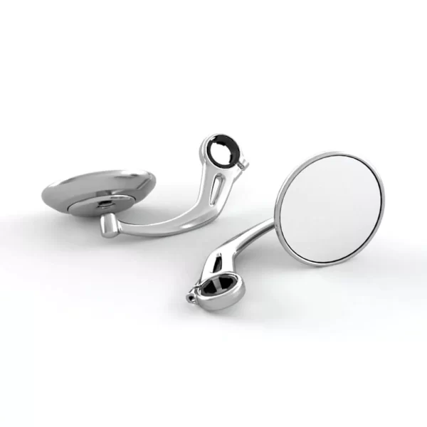 TriumphBarEndMirrorClearAnodisedA9638154-Bar End Mirror Clear Anodised