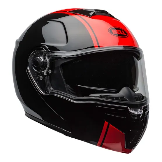 Bell Street SRT Modular Helmet Ribbon Black Red Size Large