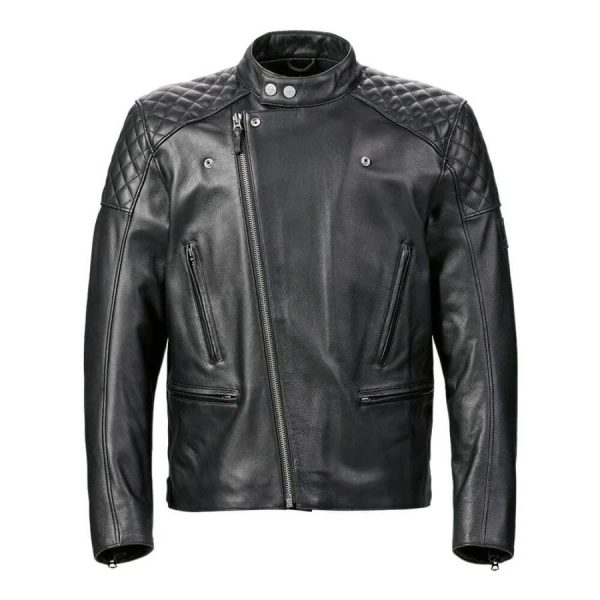 TriumphBraddanAsymmetricLeatherJacketBlackMLES22100Front_900x-Braddan Asymmetric Leather Jacket