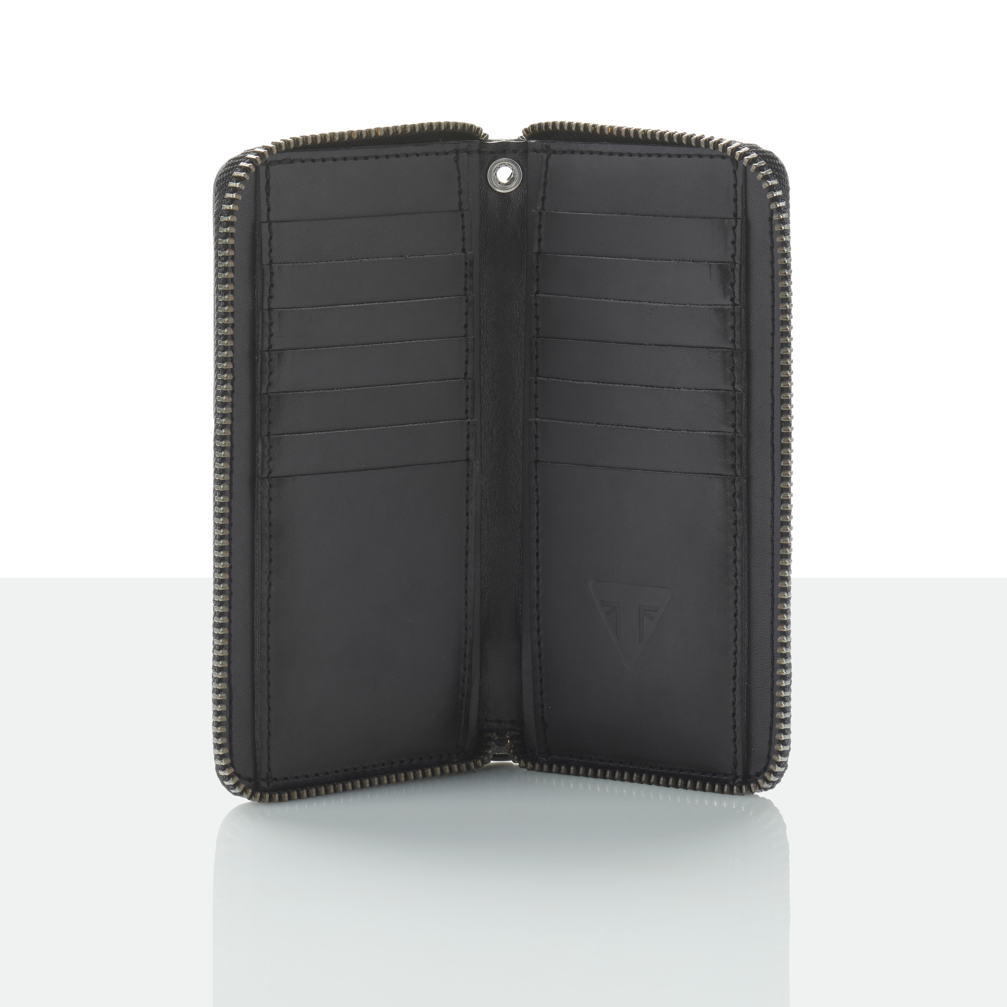 BLACK LONG ZIP WALLET